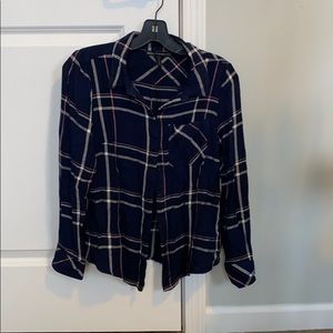 WHBM plaid collared shirt.